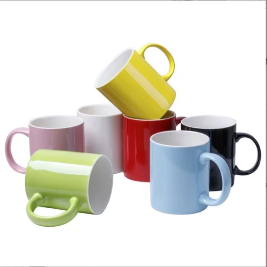 Caneca de cerâmica simples Jenga Cup com listra vertical com design para café da manhã com leite